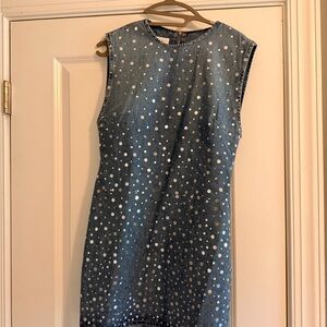 Zara Blue Denim Dress with Mirror Dots